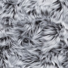 Fototapeta premium Close-up texture of soft, fluffy grey faux fur with a natural, organic pattern