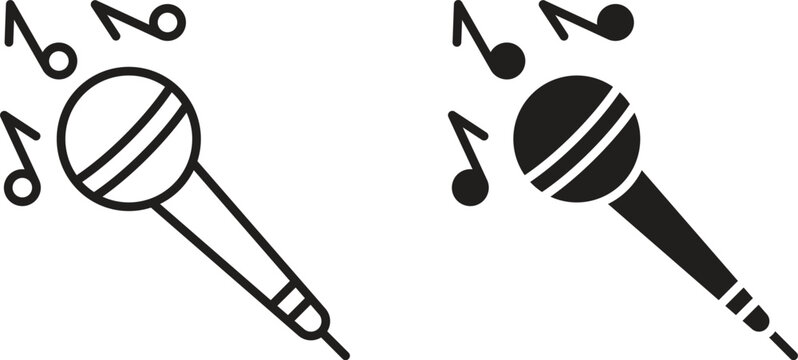 Concert icon vector editable. black vectors set