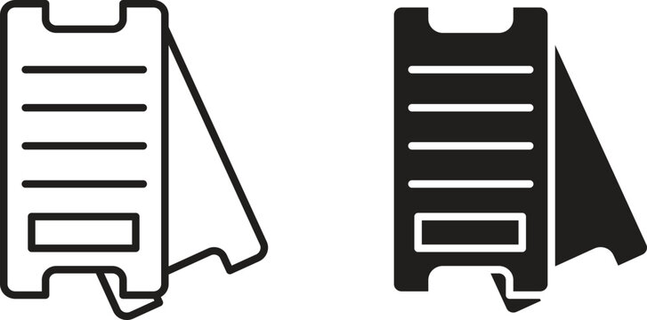 Eticket icon vector editable. black vectors set