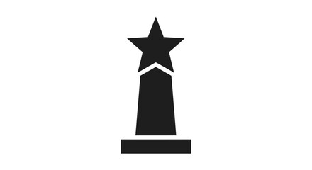 Fototapeta premium Star Trophy Silhouette Icon