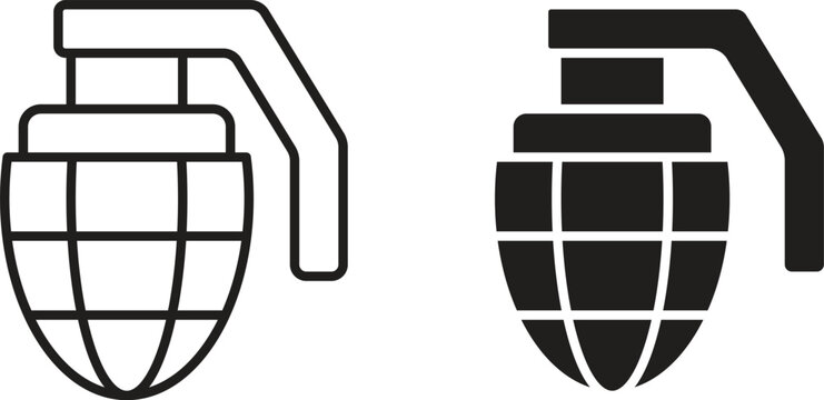 Granade icon vector editable. black vectors set