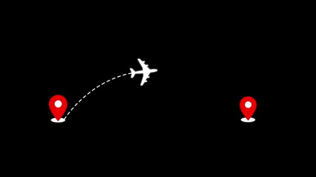 Smartphone map with location marker animation