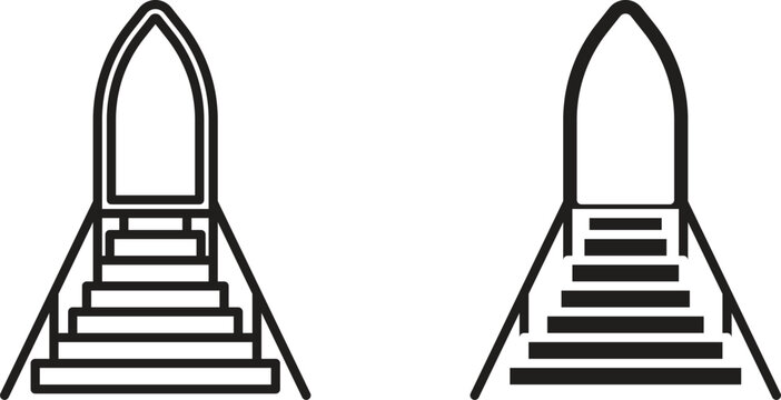 Minbar icon vector editable. black vectors set