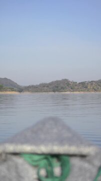 Relaxing video of a boat ride.