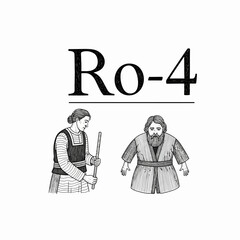 Obraz premium Vintage Illustration of Two Men in Traditional Clothing, Historical Figures