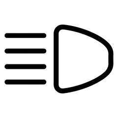headlight car line icon vector © graphixecho