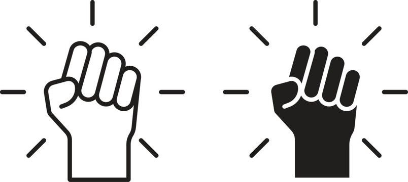 Rebellion icon vector editable. black vectors set