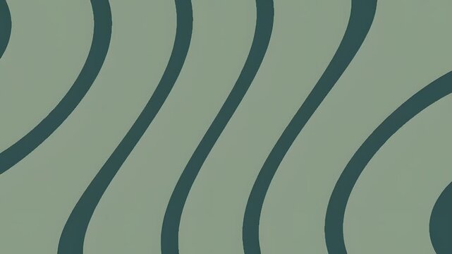 Abstract green and dark teal wavy striped pattern background
