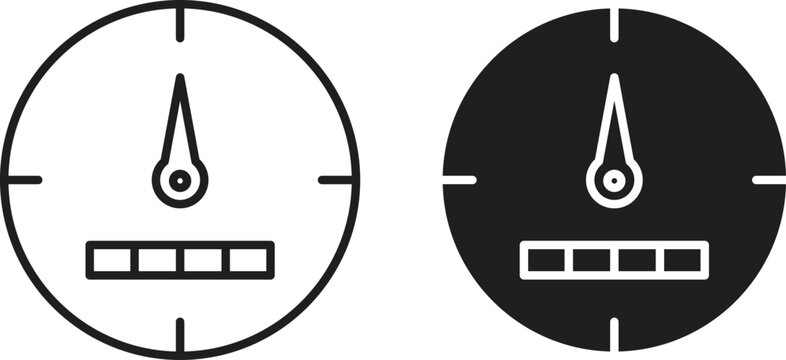 Speedometer icon vector editable. black vectors set