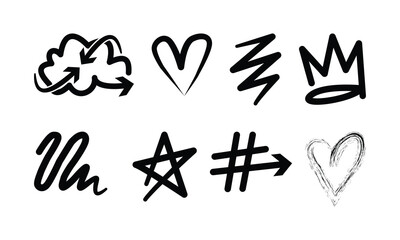 Hand drawn graffiti symbols and icons © Birus Chiran