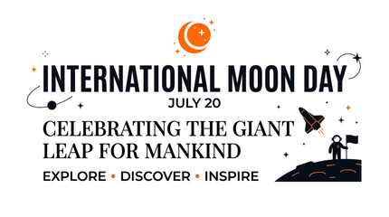 International Moon Day July 20th Celebration Graphic © Nak