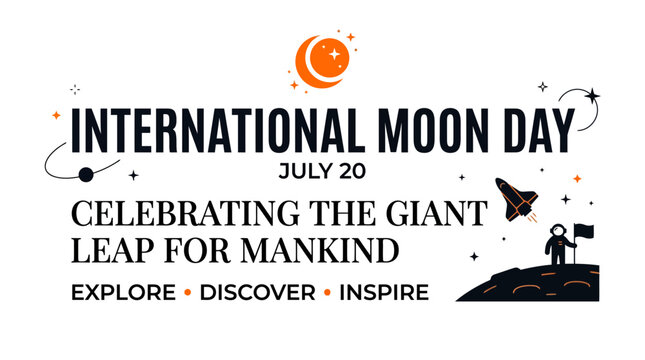 International Moon Day July 20th Celebration Graphic