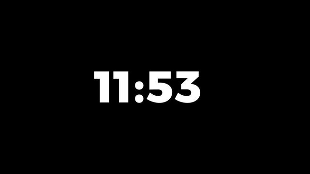 A wonderful new countdown,13 minutes to 0 second countdown.Abstract thirteen to zero minute countdown timer animation on transparent background with alpha channel. Glowing 4K countdown animation.