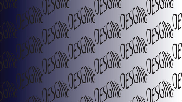 Abstract typography pattern with repeated word design in slanted stylized font and gradient background for modern composition