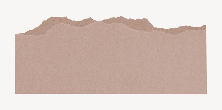 Brown torn note paper scrap with copy space collage design