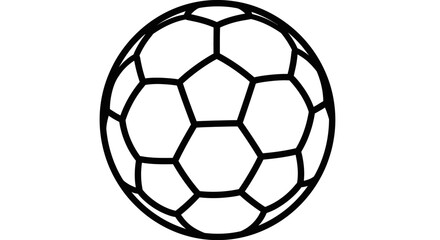 Naklejka premium Black soccer ball with panels.