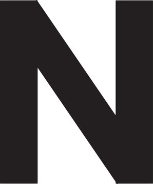 Bold diagonal letter N graphic design