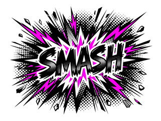 Smash Comic Book Explosion - Action Sound Effect Graphic © Februari