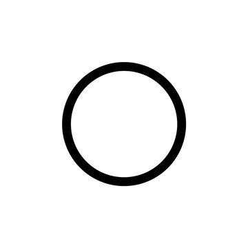 Illustration of a black circle, isolated as a clean business symbol on a white background.