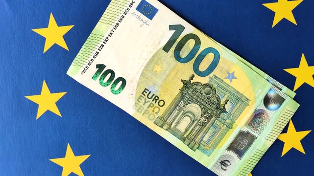Cash money, euro paper banknotes for business transactions, financial background. Euro banknotes as a financial background for your design