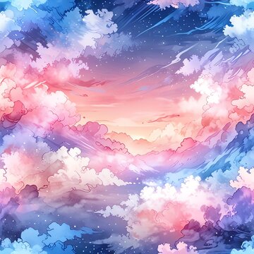 watercolor background with watercolor painting
