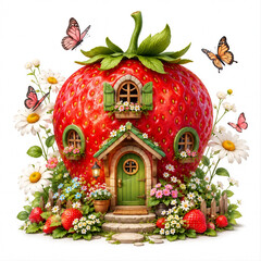 Fototapeta premium Strawberry house
