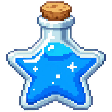 Mana Potion Pixel Art Icon