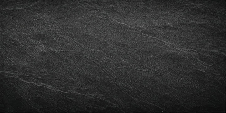 Dark Black Stone Texture Vector Background with Natural Slate Surface and Elegant Rough Rock Pattern