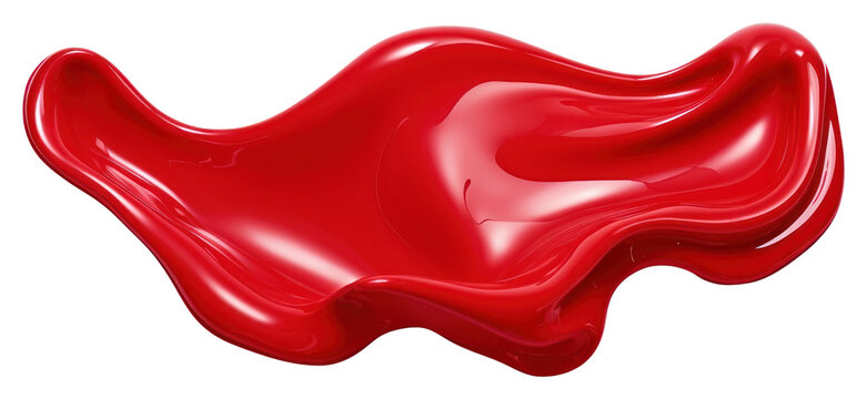 PNG Solid red splattered condiment abstract.