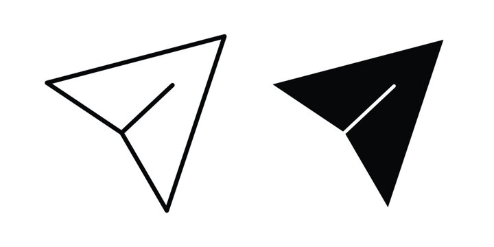 Send icon concept. solid and line symbols