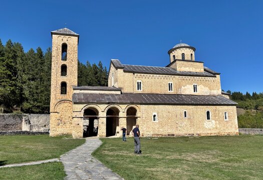 A view from the historic Sopocani Monastery near Novi Pazar, Serbia.
