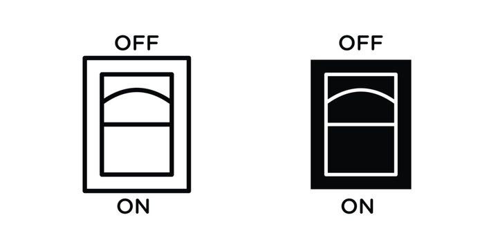 Switch icon concept. solid and line symbols