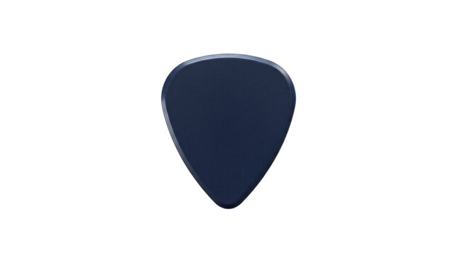 Dark blue guitar pick transparent PNG, isolated plectrum cutout for music accessory design and branding