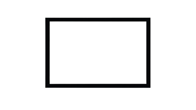 Rectangle consists of a simple black line forming a basic frame for text or image placement.
