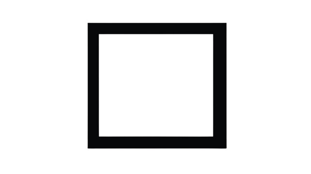 Square frame featuring a thick black border provides a bold and modern aesthetic for framing artistic content.