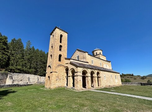 A view from the historic Sopocani Monastery near Novi Pazar, Serbia.