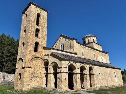 A view from the historic Sopocani Monastery near Novi Pazar, Serbia.