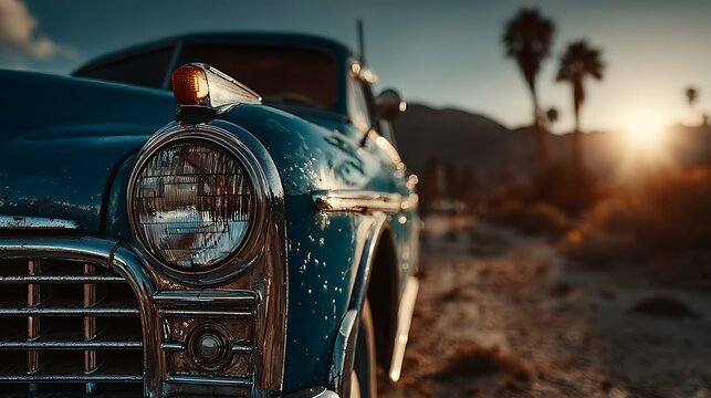 Vintage hot rod front grill close up with shiny chrome reflections images