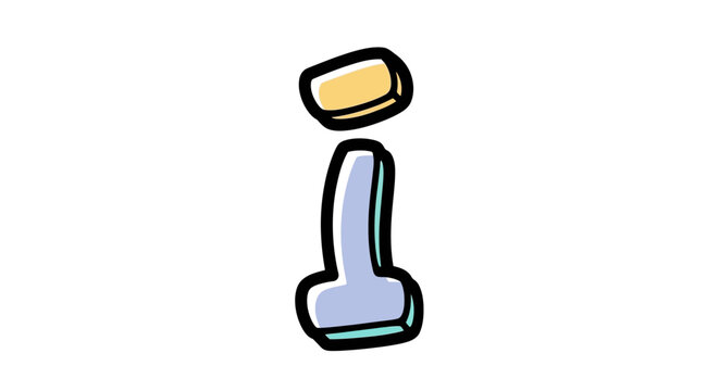 Lowercase letter i symbol icon.