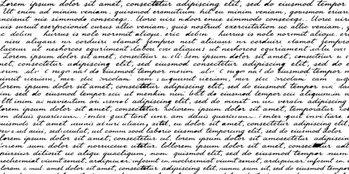 Black handwritten cursive text texture on white background