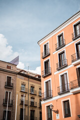 Obraz premium Madrid, Spain street and alley photography of Spanish architecture and design