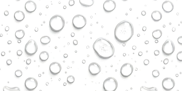 Clear water drops and rain droplets pattern on a smooth surface