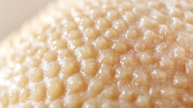 Detailed Macro View of Adult Skin Showing Pitted Chickenpox Scarring Under Soft Neutral Lighting