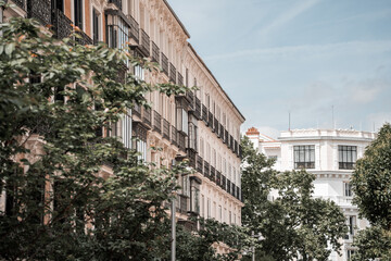Obraz premium Street architecture of Madrid, Spain.