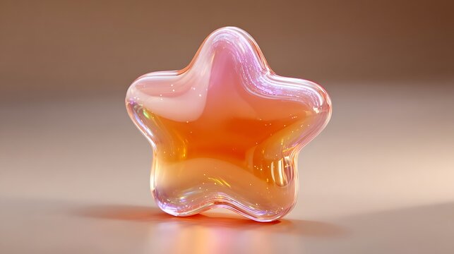 Whimsical bubble icon with translucent jelly texture on soft background images