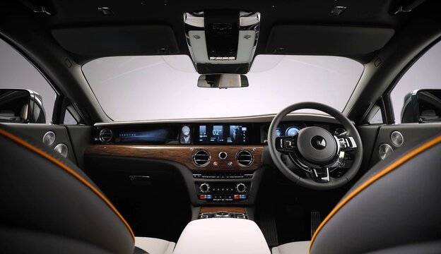 2027 Rolls-Royce Spectre Series II, luxury expensive car. modern car interior