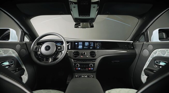 2027 Rolls-Royce Spectre Series II, luxury expensive car. modern car interior