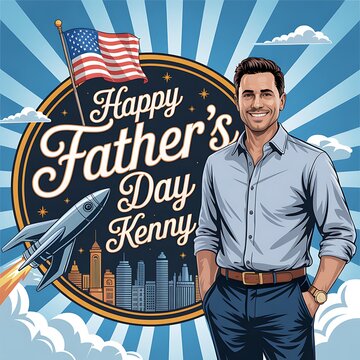 Personalized happy father's day greeting for kenny