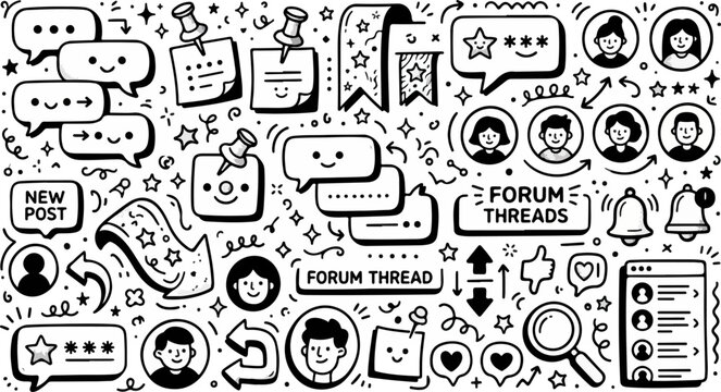 Black and white social media.