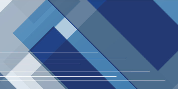 Abstract geometric blue shapes with lines design.